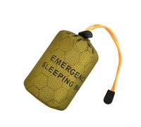 Volakebeing Lightweight Aluminium Film First Outdoor Bag Thermal Sleeping Sack with Storage Pouch for Bivvy Camping 200x90cm Survival Aid Hiking (Storage bag)