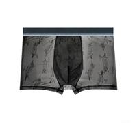 Volakebeing Men's Ice Silk Mesh Boxers See-Through Trunks XL | for Ice for silk fabric, 95% polyamide 5% spandex, ultra-thin mesh, cool touch, size XL available