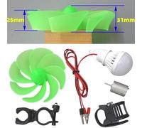 Volakebeing Mini Wind Turbine Generator DIY Kit with Motor Blade ABS Alternative Energy Science Project DC 0-22V Educational Renewable Power Model Windmill