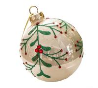 Volakebeing Multicolor Christmas Glass Ball Ornaments 8cm Diameter Tree Decorations with Gold Hanging Strings,Shatterproof Elegant Baubles for Xmas Tree, Holiday Parties(E)