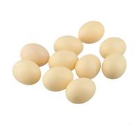 Volakebeing Plastic Chicken Eggs Nesting Box Decoy for Laying Hens Training Aid Farm Poultry Supplies Realistic Looking Dummy Practice Eggs for Nest Box 10 Pack White