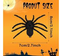 Volakebeing Plastic Spiders Halloween Props Indoor Outdoor Party Decor Haunted House Scene Decorations Set Multiple Size Options 10 15 20 Pieces Large 3.1 Inch(10)