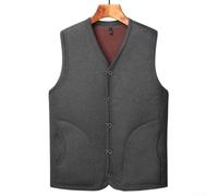 Volakebeing Polyester Fleece Vest Men Open Front Loose Fit | Fleece lined interior, sizes 3XL to 5XL, sleeveless design, keeps core warm, ideal for layering