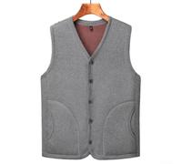 Volakebeing Polyester Fleece Vest Men Open Front Loose Fit | Fleece lined interior, sizes 3XL to 5XL, sleeveless design, keeps core warm, ideal for layering