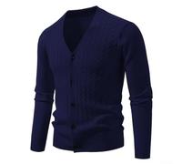 Volakebeing Polyester Men's Cardigan Soft Lightweight Knitwear Polyester | Regular fit design, comfortable through shoulders and chest, easy everyday styling, for versatile solid colours