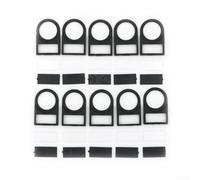 Volakebeing Push Button Switch Panel Label Frame 22mm Mounting Aperture, 10pcs Pack, Black PC Material, for Clip Type Installation, High Resistant