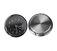 Volakebeing Quartz Analog Car Dashboard Clock with Luminous Display, Metal Black 4x4cm Vent-Mounted Decorative for Car Home Office Use