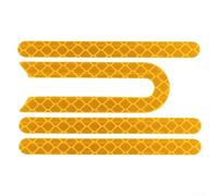 Volakebeing Reflective Decals Visibility Safety Stickers Riding Pvc Electric Scooter Set Strips Tape Night 4pcs Compatible Having for Xiaomi Pro Escooter Accessories (Orange)