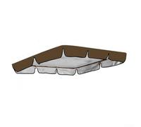 Volakebeing Replacement Garden Furniture Chair Watertight Polyester Outdoor Seater Swing Canopy Cover for 2 3 Patio Sun Roof Protection Cover Swing Top (19512515cm Coffee)