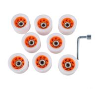 Volakebeing Roller Skate Replacement Wheels 58mm Pu Quad Skate Roller Skates Indoor Outdoor Skating 8 Pack (orange (92A)) Wheels Set with High Carbon Steel Bearings for Doublerow
