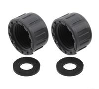 Volakebeing Round Female Thread PVC Pipe End Cap With Rubber Sealing Ring Plumbing Connection System Home Hardware Water Pipe Protection Grey 20mm 25mm 32mm 2 Pieces(20mm)