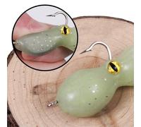 Volakebeing Sea for Bass Squid Predatory Tackle Luminous 110mm Soft Bait Artificial Saltwater Fish Fishing Skirt Lure 21g Skirt Silicone Octopus (Luminous)