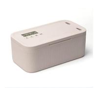 Volakebeing Smart Digital Timed Lock Box with Combination Lock, ABS Secure Storage Container for Phones, Snacks, Medicine, or Electronics, 2.8 L Compact Size(Meters of white time)