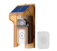 Volakebeing Solar Doorbell Wireless Video Doorbell with Waterproof Cover Night-Vision Two-Way Intercom Outdoor Security Camera for Home Garden Entrance Monitoring(With doorbell)