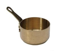Volakebeing Stainless Steel Mini Sauce Pan Small Milk Pot with Long Handle Non-Stick Butter Warmer Coffee Sauce Cup for Kitchen Stovetop Cooking 100ML(Gold (60ML）)