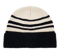 Volakebeing Striped Knit for Beanie Hat Thick Warm Winter Striped Knit for | Classic stripe contrast, for trendy fashion pairing, for versatile style, thick thermal lining, cozy warmth