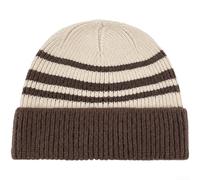 Volakebeing Striped Knit for Beanie Hat Thick Warm Winter Striped Knit for | Classic stripe contrast, for trendy fashion pairing, for versatile style, thick thermal lining, cozy warmth