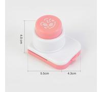 Volakebeing Sushi Seaweed Nori Punch Embossing Tool with Stainless Steel Cutter for Creating Cute Face Rice Balls and Decorations, Pink