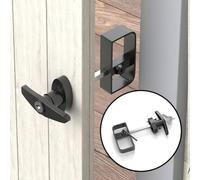Volakebeing T-Handle Lock Set for Shed Door with 2 Keys, 5-1/2" Stem Zinc Alloy Black Powder Coated Security Lock for Barn, Playhouse, Garage and Outdoor Buildings