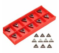 Volakebeing TCMT 731 Carbide Inserts C6 Grade Lathe Turning Tools for Steel Cast Iron Stainless Steel Cutting 10 Pieces 1/4 5/16 -Finishing Metalworking
