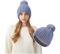 Volakebeing Thickened Knit for Beanie Winter Warm Windproof Ear Protection | Thickened knit, windproof ear protection, blocks chilly winds, ideal for cold seasons, outdoor ready