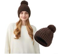 Volakebeing Thickened Knit for Beanie Winter Warm Windproof Ear Protection | Thickened knit, windproof ear protection, blocks chilly winds, ideal for cold seasons, outdoor ready