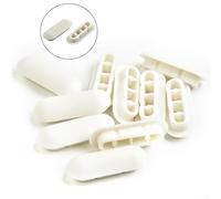 Volakebeing Toilet Seat Bumper Pads Set of 10 White, Soft TPE ABS Buffer Cushions, for Bathroom Toilet Lid Cover Kit Noise Reducing Anti-Slip Installation Accessories(10 x seat cushion)