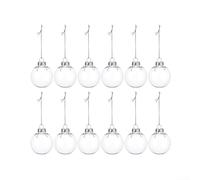 Volakebeing Transparent Round Acrylic Ornament Balls DIY Fillable Plastic Baubles Decorative Spheres for Indoor Wedding Party Tree Display 8cm 6 Pack(6cm)