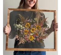 Volakk Floating Frame 16x20 Double Glass Frame Floater Frame 20x24 Floating Picture Frame Cherry Wood Picture Frame 16x20 Shadow Box Frame Bouquet Frames For Wedding Memory