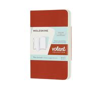 Moleskine Volant Journals XS, Set of 2 Plain Notebooks with Detachable Pages, Coral & Aquamarine