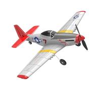 Volantex V761-5V2R P-51D MUSTANG V2 RED 4CH 400MM BRUSHED w/GYRO RTF RC Aircraft Toy, Silver