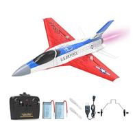 volantexrc RC Plane for Beginners, 2CH RC Jet F-16 Fighting Falcon with Cool Lights, 2.4GHz Remote Control Plane Fighter Ready to Fly, RC Planes for Adults