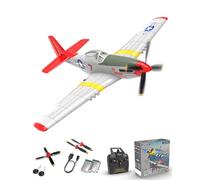 VOLANTEXRC RC Plane for Beginners 4-CH Remote Control Plane Ready to Fly P51 Mustang with Xpilot Stabilization System, One Key Aerobatic, 2.4ghz Radio Controlled Airplane for Adults kids (761-5 RTF)