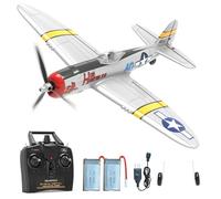 VOLANTEXRC RC Plane for Beginners, 4CH Remote Control Airplane P47 RTF with Xpilot Stability & One Key Aerobatics, 2.4GHz Radio Controlled Plane for Adults & Kids