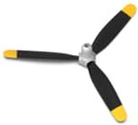 VOLANTEXRC RC Plane Propellers, 2-Piece Set with 3-Blade Propeller Protector and Adapter for RC Airplane 76803