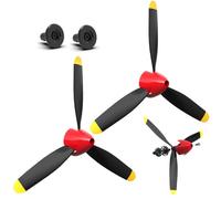 VOLANTEXRC RC Plane Propellers, 2-Piece Set with 3-Blade Propeller Protector and Adapter for RC Airplane 76113