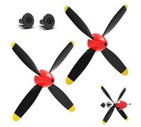 VOLANTEXRC RC Plane Propellers, 2-Piece Set with 4-Blade Propeller Protector and Adapter for RC Airplane 76105V2R