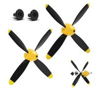 VOLANTEXRC RC Plane Propellers, 2-Piece Set with 4-Blade Propeller Protector and Adapter for RC Airplane 76105V2B