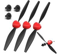 VOLANTEXRC RC Plane Propellers, 3-Piece Set with Propeller Protectors and Adapters for RC Airplane 76105，76105V2R，76113