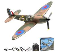 VOLANTEXRC RC Plane WWII Spitfire Remote Controlled Plane with Upgraded Canopy,Xpilot Stabilization System & One Key Aerobatic Radio Control Airplane for Beginner & Adult (Spitfire Green)