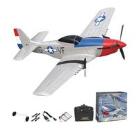 volantexrc Remote Control Plane, 3CH RC Plane P51 Mustang RTF for Beginners with 2.4GHz 6-axis Gyro Stabilizer and 2 Batteries Toy Planes for beginners, Adults (762-7)