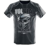 Volbeat Bandana Skull T-shirt light grey black XL