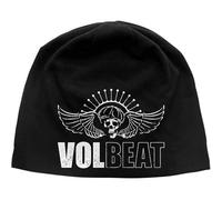 Volbeat Beanie Hat Band Logo Official Black Jersey Print One Size