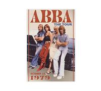 VOLBOZ Rock Band ABBA THE TOUR OCTOBER 20 1979 Wall Art Deco Poster Canvas Poster Wall Art Decor Print Picture Paintings for Living Room Bedroom Decoration Unframe-style 12x18inch(30x45cm)