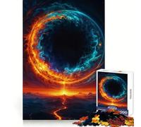 Volcanic Black Hole in Sky Puzzle for Teenagers 1000 Pieces Cognitive Recall Restful Pleasure Sharp Cut Unique Gift (50x75cm)