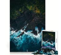 Volcanic Cliff 1000 Piece Jigsaw Puzzle for Teenagers Logic Ability Mind Calming Fun Secure Join Great Gift (50x75cm)