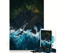 Volcanic Cliff Jigsaw Puzzles1000 Pieces Recall Skill Fun Professional Grade Cutting Thoughtful Gift for Mind Activity (38x52cm)