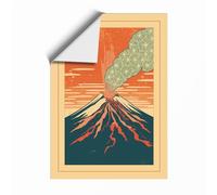 Volcanic Convergence Graphic Unframed Wall Art Print A4 (29.7×21cm), Wall Decor for Living Room, Bedroom, Office & Home, Art Gift