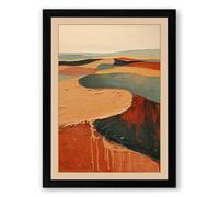 Volcanic Crater Formation Modern Framed Wall Art Print A4 (29.7×21cm) Black, Wall Decor for Living Room, Bedroom, Office & Home, Ready to Hang, Art Gift