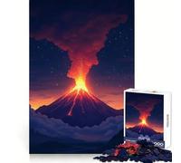 Volcanic Eruption 1000 Adult Pieces Jigsaw Puzzle Logic Practice Casual Enjoyment Clean Edges Perfect Xmas (38x26cm)